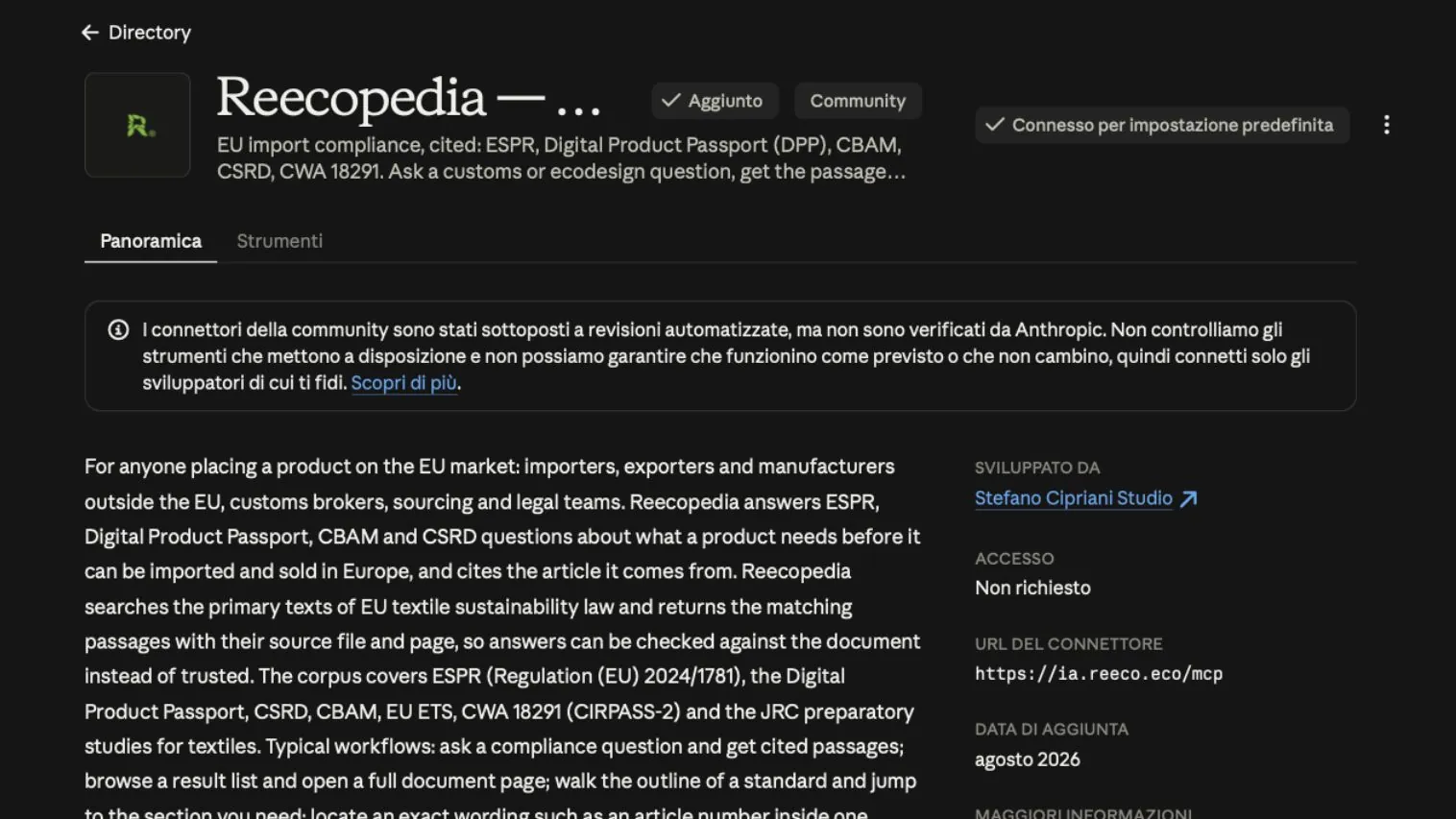 Nasze narzędzie Reecopedia jest teraz również wymienione w katalogu Anthropic